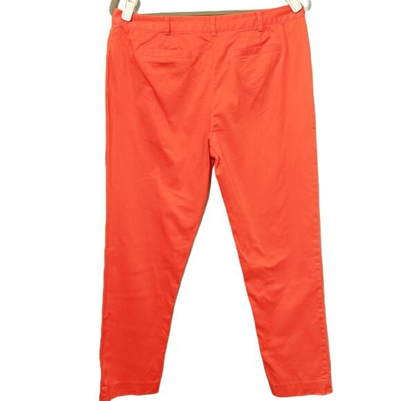 MICHAEL Michael Kors Women's Pants Size 8 Orange Ankle Length Zip Front Pockets - Picture 2 of 9